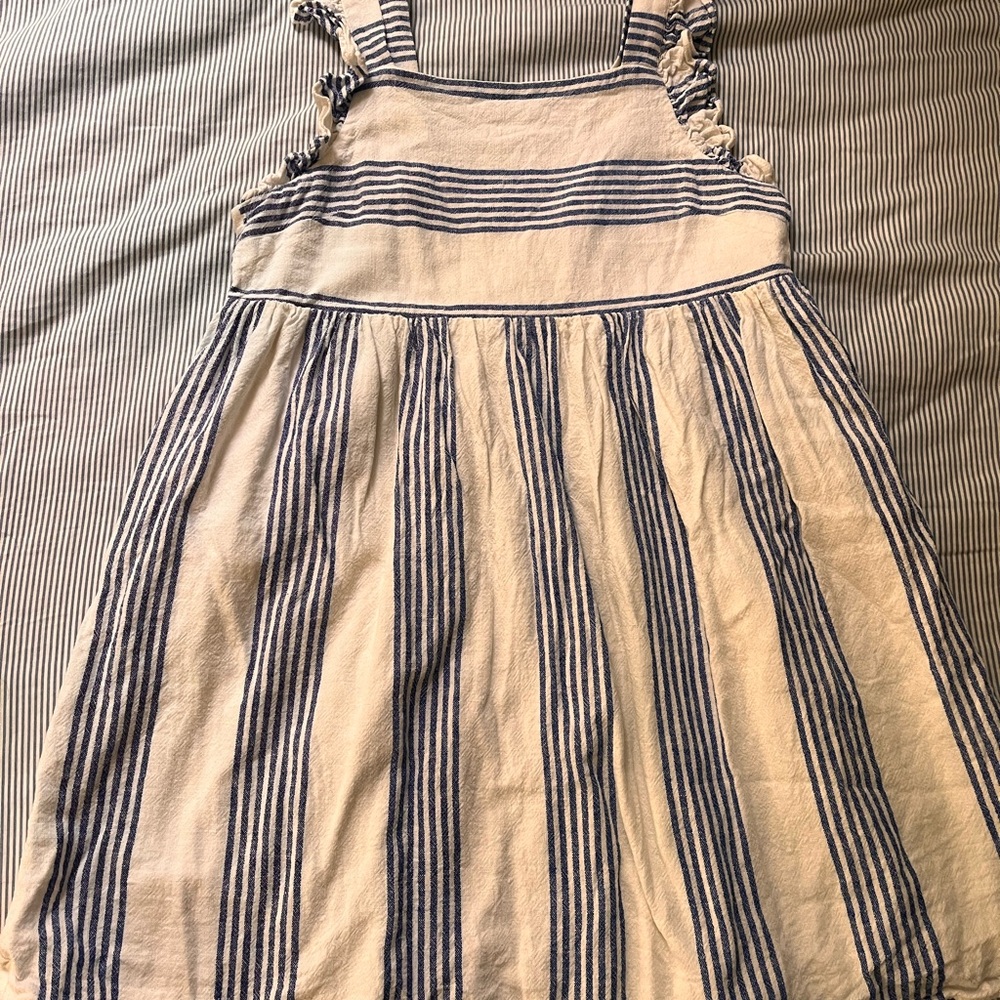 J. Crew Blue and Cream Striped Kids Dress